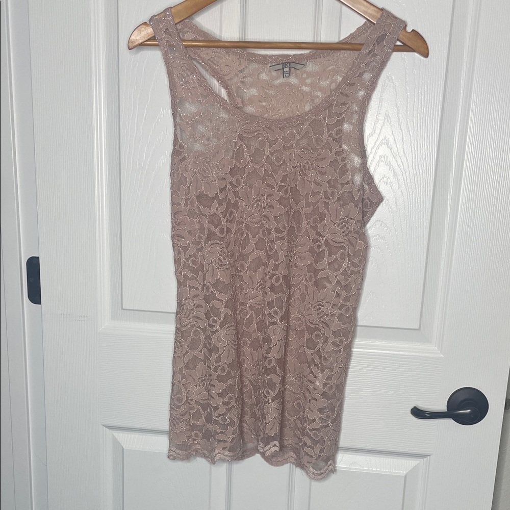 BKE Lace Top in Pink